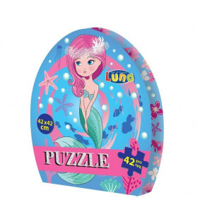 Puzzle Luna, 42 Piese, 42 x 42 cm, Sirena