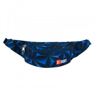 Borseta Brau 2 Fermoare, St.Majewski, Gama St.Right 3D Navy Abstraction WB01