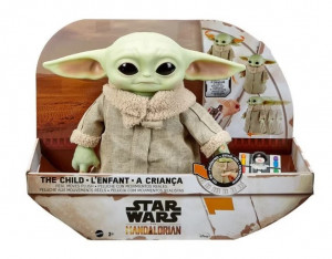 Figurina de plus cu telecomanda Baby Yoda The Mandalorian Star Wars 30 cm