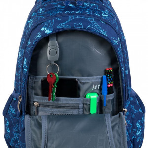 Ghiozdan Prescolari 3 Compartimente, St.Majewski, Maner si Spate Ergonomic, Impermeabil, Elemente Reflectorizante, Colectia St.Right - Tirex BP26, 39x27x17cm