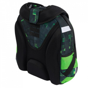 Ghiozdan Prescolari si Scolari cu 2 Compartimente, St.Majewski, Ergonomic, Impermeabil, Elemente Reflectorizante, Ajustabil pe Inaltime, Colectia St.Right - Dark Game HB01 39x29x17cm