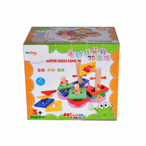 Jucarie educativa MalPlay puzzle sortator 3D din lemn tip fluture pentru copii