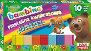 Plastelina 10 Culori Patrata - Bambino