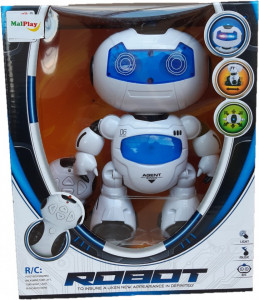 Robot de Jucarie, MalPlay, cu Telecomanda RC, Agent Bingo cu Sunete si Lumini