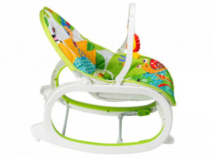 Scaunel Balansoar Bebe, EcoToys, tip Bouncer, cu Melodii si Vibratii pentru Calmare, 3 in 1, de la 0 la 18 luni