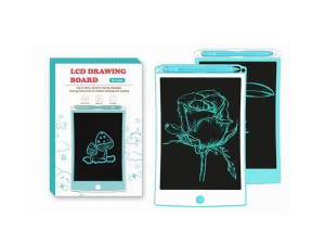 Tableta Digitala LCD, pentru Desenat cu Stergere, 8.5 inch Alb/Turqoaz