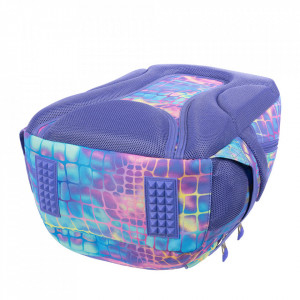 Ghiozdan Prescolari, 3 Compartimente, Ergonomic, Impermeabil, Elemente Reflectorizante, Colectia St.Right - Pastel Snake BP26, 39x27x17cm