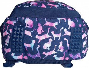 Ghiozdan Prescolari 3 Compartimente, St.Majewski, Maner si Spate Ergonomic, Impermeabil, Elemente Reflectorizante, Colectia St.Right - Cosmic Cats BP26, 39x27x17cm