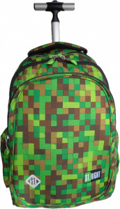 Ghiozdan Troler, 4 Compartimente, St.Majewski, Roti de Silicon, Impermeabil, Colectia St.Right - Master Gamer, TB01, 44x32x25cm