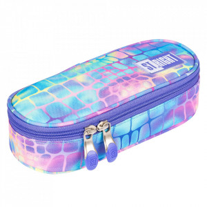 Penar Borseta Rigid, cu 1 Compartiment si Clapeta Interioara, Colectia St.Right - Pastel Snake PC01 23x9,5x6cm