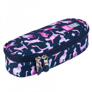 Penar Borseta Rigid, St.Majewski cu 1 Compartiment cu Clapeta Interioara Multifunctionala, Colectia St.Right - COSMIC CATS PC01 6x23x9,5cm