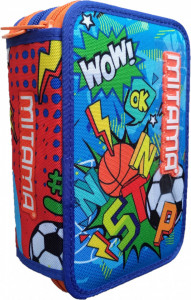 Penar cu 3 Fermoare Echipat, Mitama, Boys, Street Game, 47 Piese, 20x14.5x7.4cm, Multicolor
