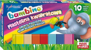 Plastelina 10 Culori Patrata - Bambino