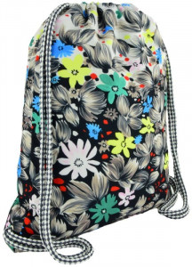 Rucsac cu Snur, St.majewski, Gama St.Right FLOWERS BLACK SO11