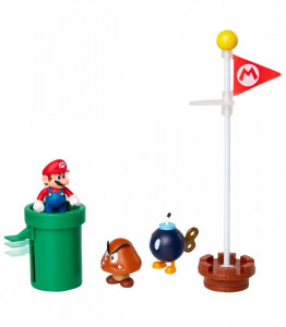 Set de joaca Super Mario - Acorn Plains, cu figurina, 6 cm