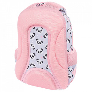 Ghiozdan Prescolari Ergonomic, Impermeabil, Elemente Reflectorizante, Colectia St.Right - Grey Panda BP26, 39x27x17cm
