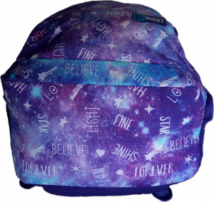 Ghiozdan Scolar 3 Compartimente, St.Majewski, Maner si Spate Ergonomic, Impermeabil, Elemente Reflectorizante, Colectia St.Right - Galaxy Girl BP57, 45x30x20cm