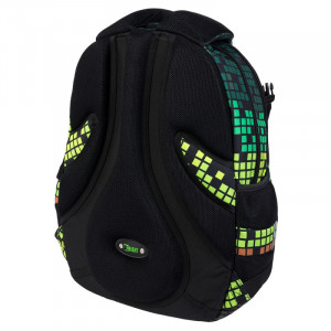 Ghiozdan Scolar 4 Compartimente, St.Majewski, Maner si Spate Ergonomic, Impermeabil, Elemente Reflectorizante, Colectia St.Right - Pixel Gamer BP04 43x32x20cm