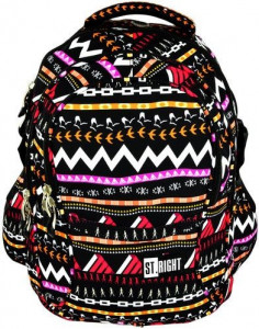 Ghiozdan Scolar 4 Compartimente St.Right - Street Zig Zag BP01