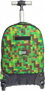 Ghiozdan Troler, 4 Compartimente, St.Majewski, Roti de Silicon, Impermeabil, Colectia St.Right - Master Gamer, TB01, 44x32x25cm