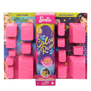 Papusa Barbie Color Reveal - Beach & Party, 25 accesorii