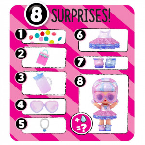 Papusa surpriza in cutie cadou L.O.L. Surprise! Confetti Pop Birthday
