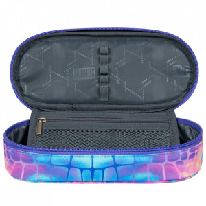 Penar Borseta Rigid, cu 1 Compartiment si Clapeta Interioara, Colectia St.Right - Pastel Snake PC01 23x9,5x6cm