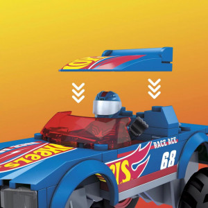 Set de joaca Hot Wheels Monster Trucks - Build Race Ace Monster Truck