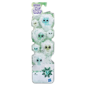 Set figurine Littlest Pet Shop 7 Animalute Tinutul Inghetat, Verde
