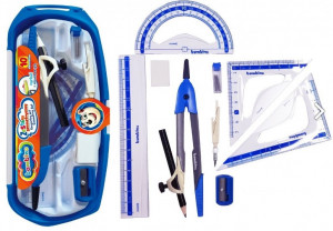 Trusa de Geometrie din Plastic, Bambino, 10 Piese