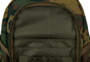 Ghiozdan 4 Compartimente, St.Majewski, Impermeabil, Gama St.Right - Military Woodland Camo, Format BP36 46x30x20cm
