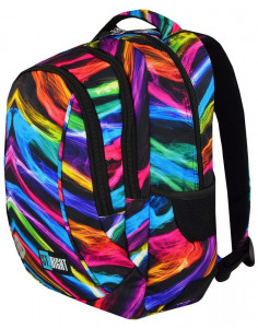 Ghiozdan Prescolari 3 Compartimente, St.Majewski, Maner si Spate Ergonomic, Impermeabil, Elemente Reflectorizante, Colectia St.Right - New Illusion BP26, Multicolor, 39x27x17cm