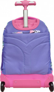 Ghiozdan Tip Troler, Mitama, Roti Silicon, Baza Intarita, Compartiment Bretele, Impermeabil, 47x34X21, Colectia Run Girl Just Shine