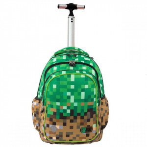 Ghiozdan Tip Troler, St.Right, Roti de Silicon, Impermeabil, Colectia PX, TB01, 44x32x25cm