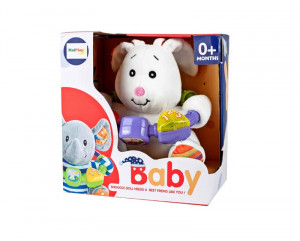 Iepuras interactiv cu sunete si lumini, 26 cm, MalPlay