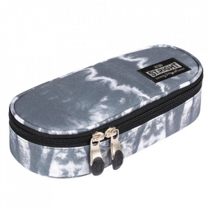 Penar Borseta Rigid, cu 1 Compartiment si Clapeta Interioara, Colectia St.Right - Grey Clouds PC01 23x9,5x6cm