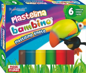 Plastelina Bambino, 6 Culori Batoane Rotunde