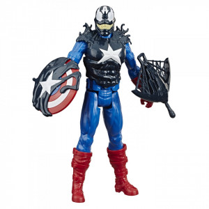 Figurina Titan Hero Spider-Man Maximum Venom - Captain America, 30 cm
