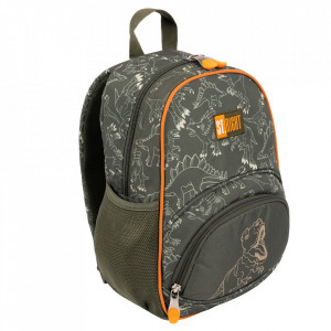 Ghiozdan Gradinita 1 Compartiment, Impermeabil, Elemente Reflectorizante, Colectia St.Right - T-Rex Junior BP70, 32x22x11.5cm
