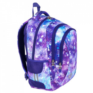 Ghiozdan Prescolari 3 Compartimente, St.Majewski, Maner si Spate Ergonomic, Impermeabil, Elemente Reflectorizante, Colectia St.Right - Galaxy Girl BP26, 39x27x17cm