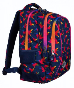 Ghiozdan Prescolari 3 Compartimente St.Right - Rainbow Birds BP26