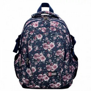 Ghiozdan Scolar 4 Compartimente, St.Majewski, Impermeabil, Gama St.Right -ROSES BP01 43x32x21cm