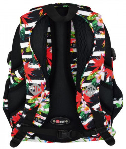 Ghiozdan Scolar 4 Compartimente St.Right - Street Tropical Stripes BP01