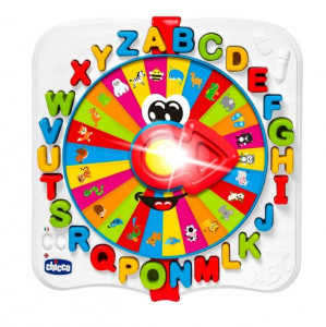Jucarie educativa invatare alfabet, Chicco, 26 litere 3D, 3xAA, Poloneza + Engleza