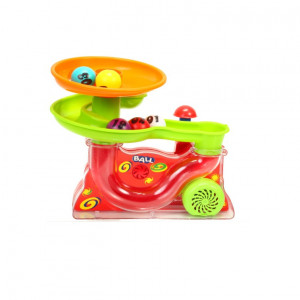 Jucarie interactiva Malplay, Pista muzicala cu bile si ciocanel, Multicolor
