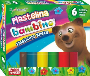 Plastelina Bambino, 6 Culori Batoane Rotunde