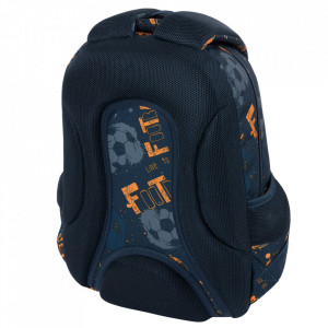 Ghiozdan Prescolari, 3 Compartimente, Ergonomic, Impermeabil, Elemente Reflectorizante, Colectia St.Right - Soccer Balls BP26, 39x27x17cm