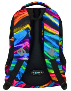 Ghiozdan Prescolari 3 Compartimente, St.Majewski, Maner si Spate Ergonomic, Impermeabil, Elemente Reflectorizante, Colectia St.Right - New Illusion BP26, Multicolor, 39x27x17cm