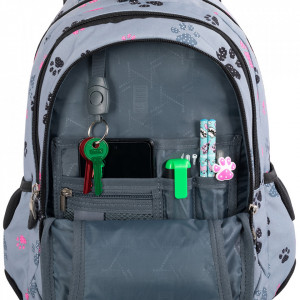 Ghiozdan Prescolari, Ergonomic, Impermeabil, Elemente Reflectorizante, Colectia St.Right - Paws BP26, 39x27x17cm