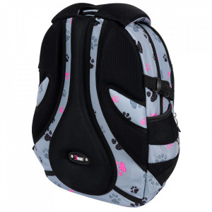 Ghiozdan Scolar 4 Compartimente, St.Majewski, Ergonomic, Impermeabil, Colectia St.Right - Paws BP01, 43x32x21cm